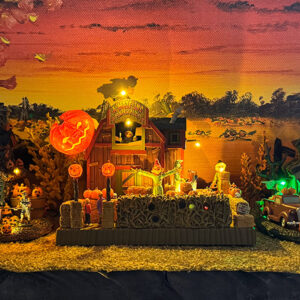 Autumn Pumpkin Patch Halloween Village Background - Village Scene Setter
