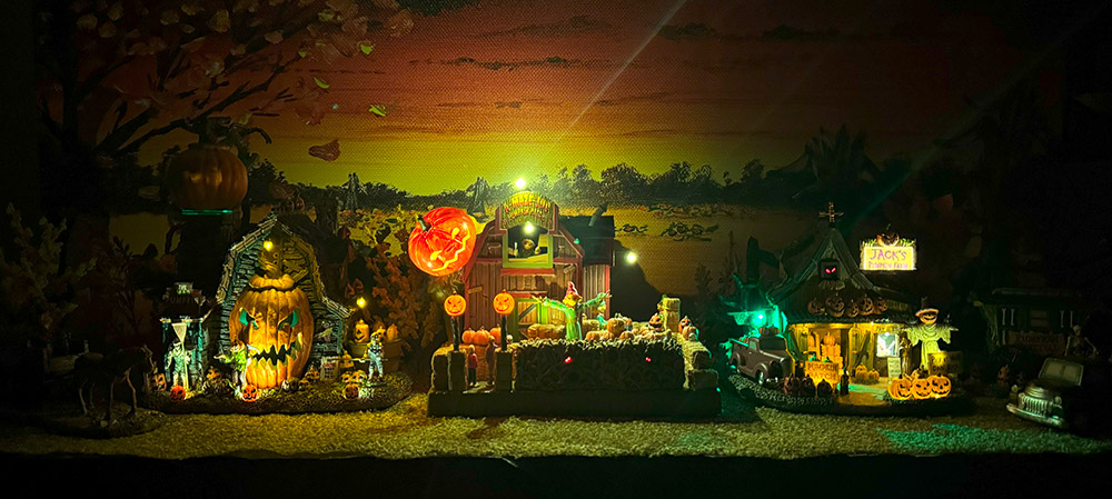 Autumn Pumpkin Patch Halloween Village Background - Village Scene Setter - Image 2