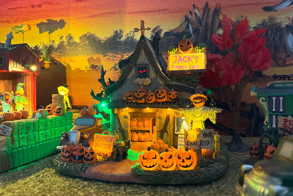 Autumn Pumpkin Patch Halloween Village Background - Village Scene Setter - Image 3