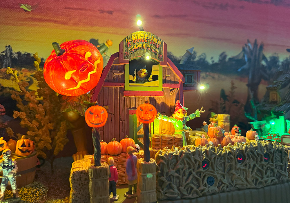 Autumn Pumpkin Patch Halloween Village Background - Village Scene Setter - Image 4