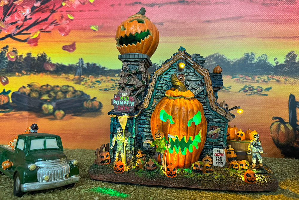 Autumn Pumpkin Patch Halloween Village Background - Village Scene Setter - Image 5